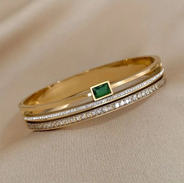 Imperial Emerald Spark Bangle