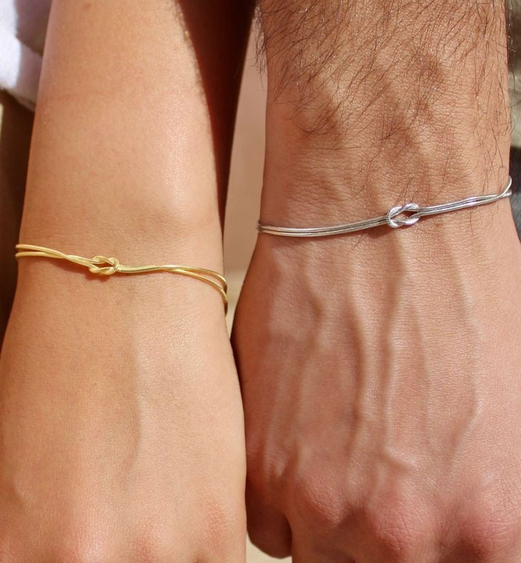 Unity Couple Bracelet- Gold & Silver