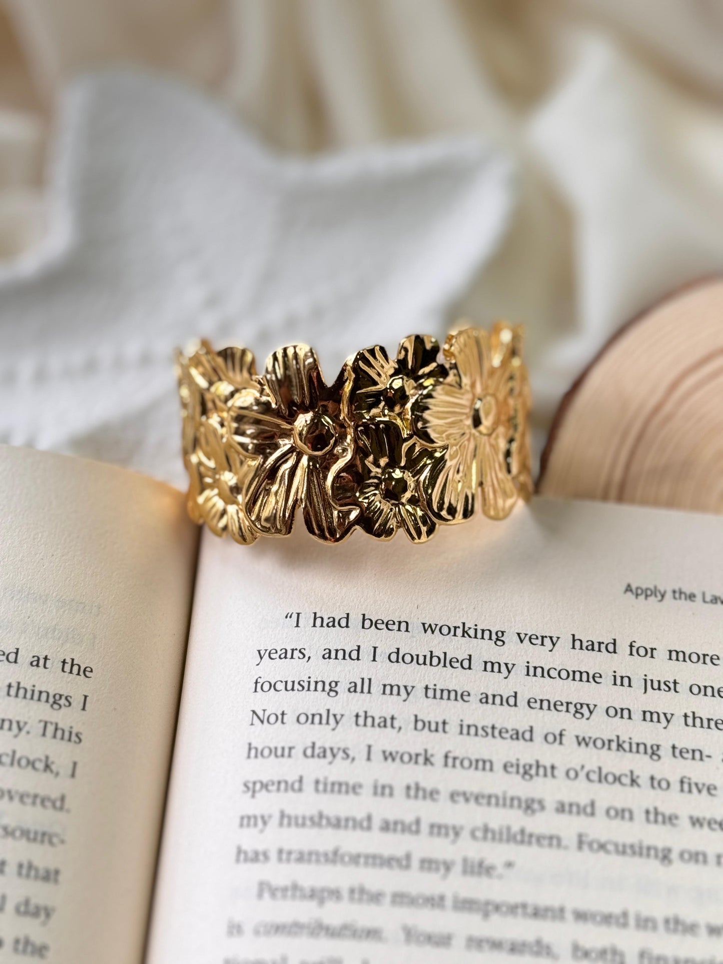 Floral Statement Cuff Bangle