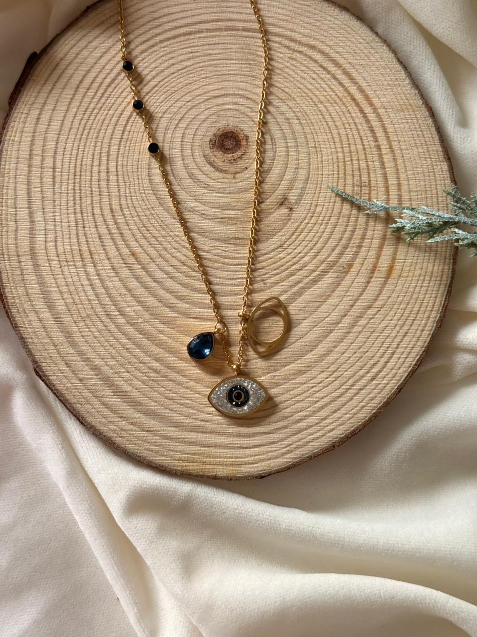 Swarovski Inspired Evil Eye Pendant Chain