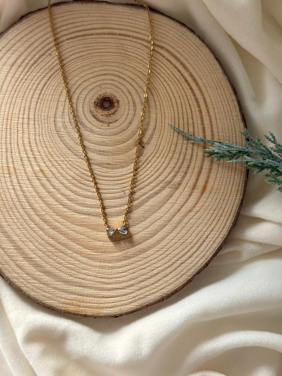 Crystal Bow Pendant Necklace