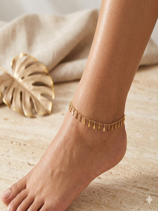 Rice Drop Anklet - Pair