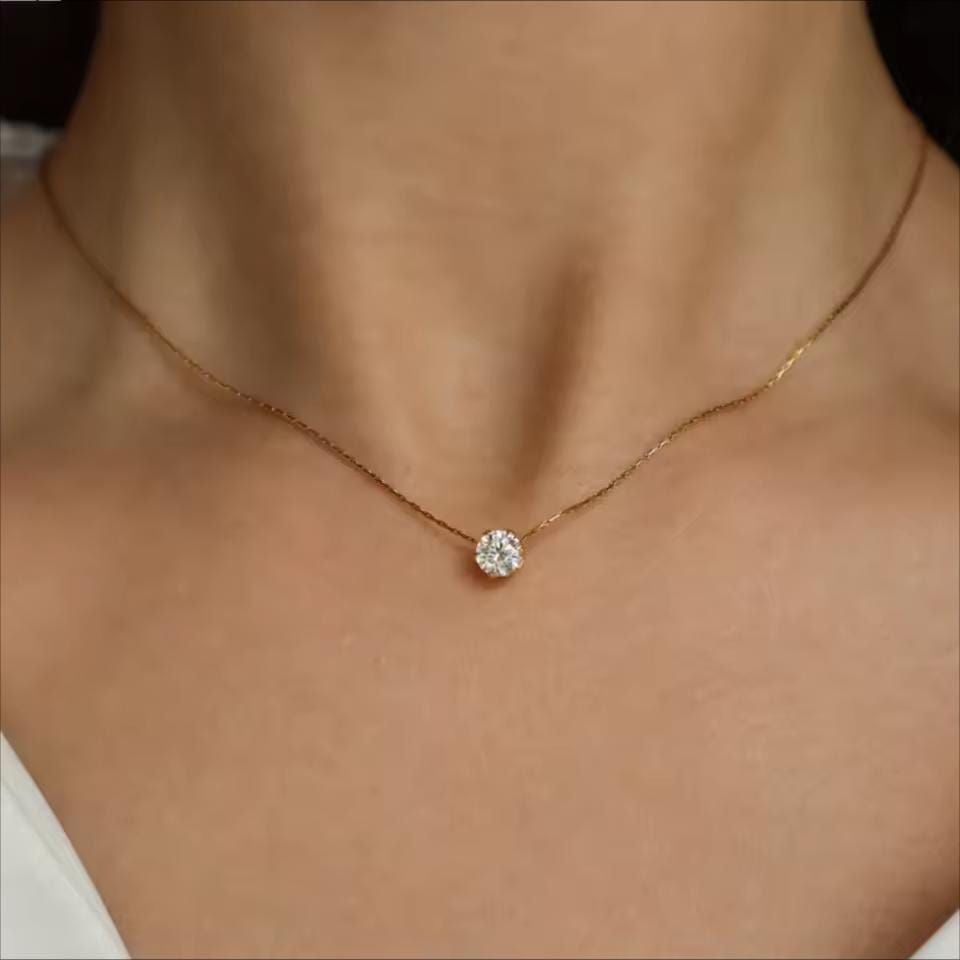 Invisible Dimond Pendant Chain
