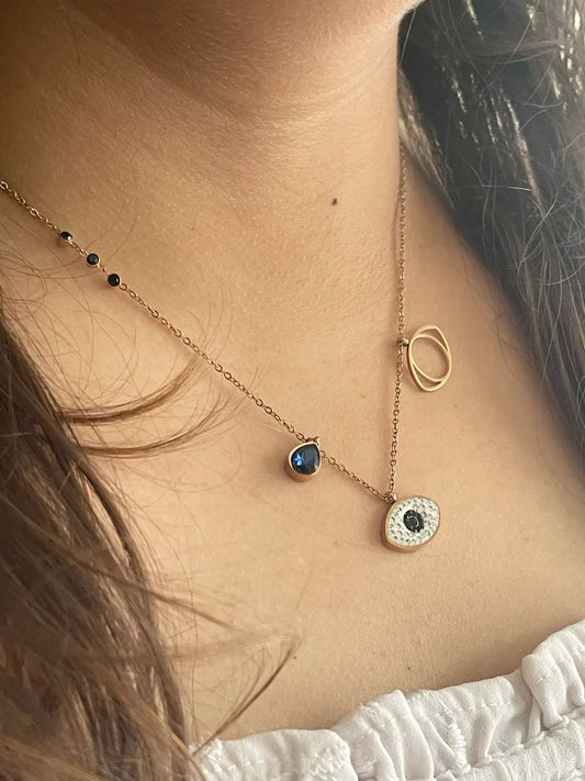 Swarovski Inspired Evil Eye Pendant Chain