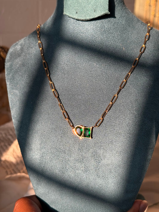 Emerald In Link chain