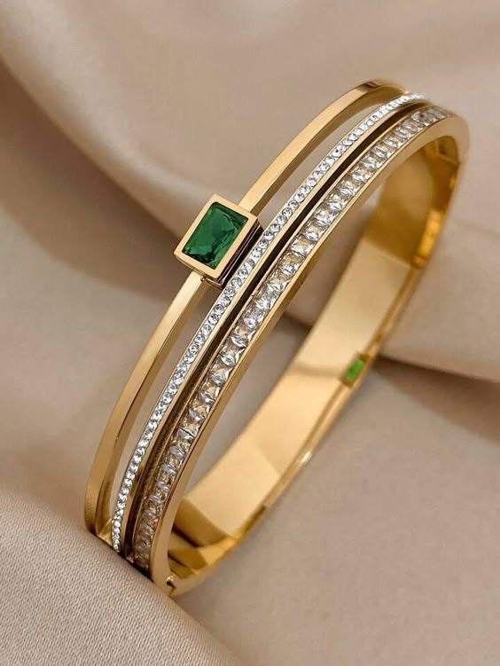 Imperial Emerald Spark Bangle