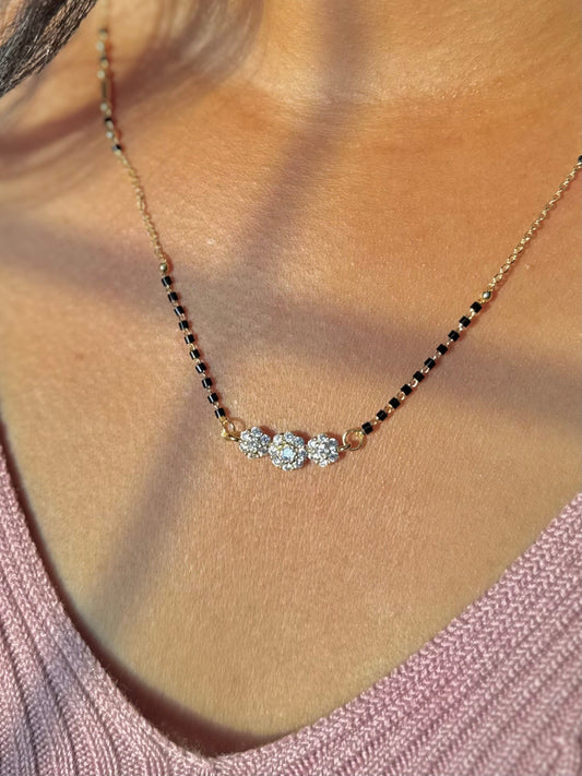 Triple Flower Mangalsutra - 04