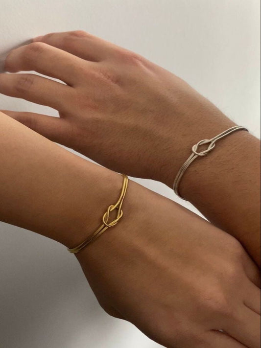 Unity Couple Bracelet- Gold & Silver