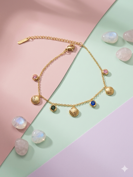 Shell Charm Bracelet - Multicolour
