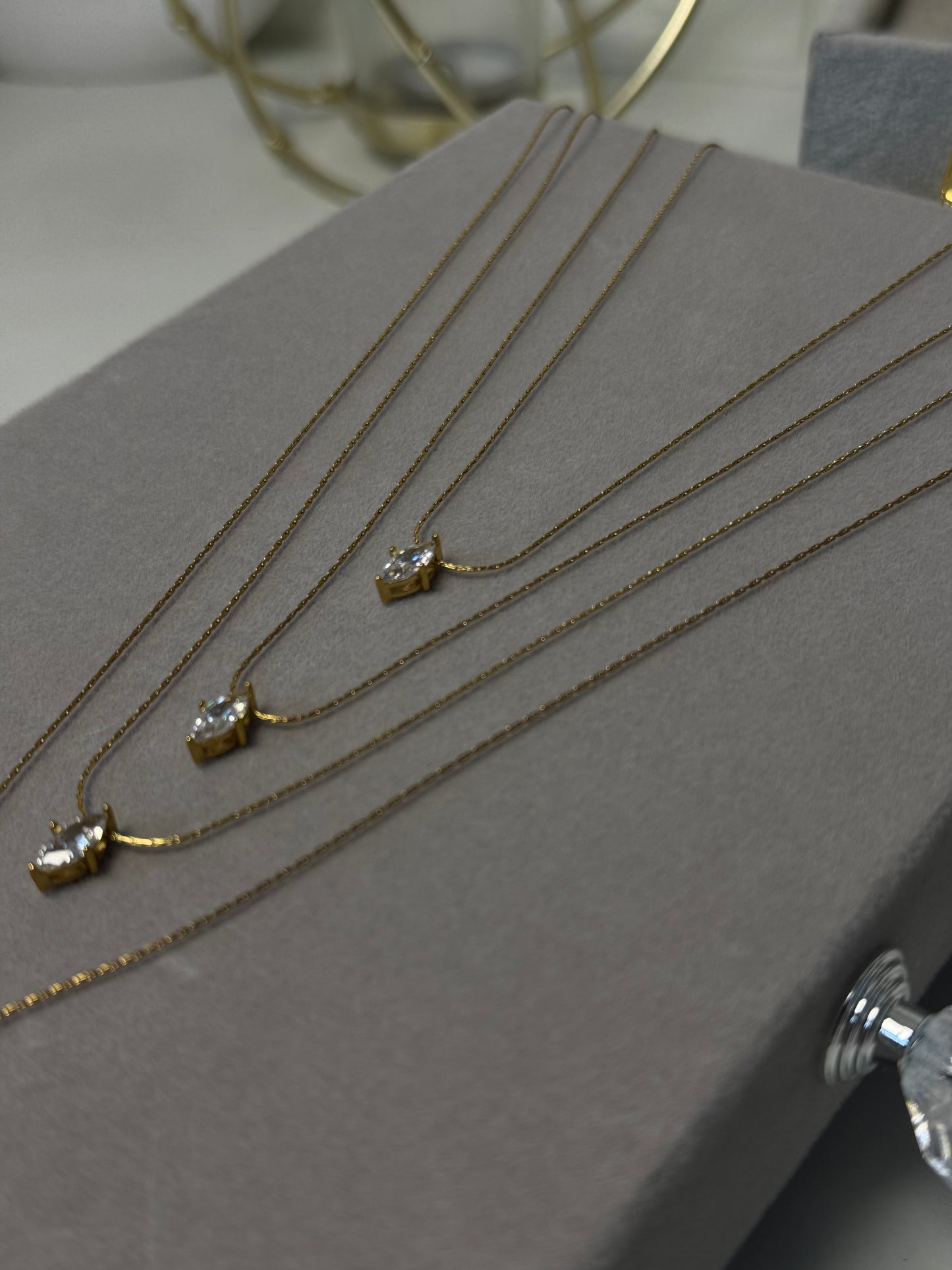 Dainty Solid Diamond Pendant