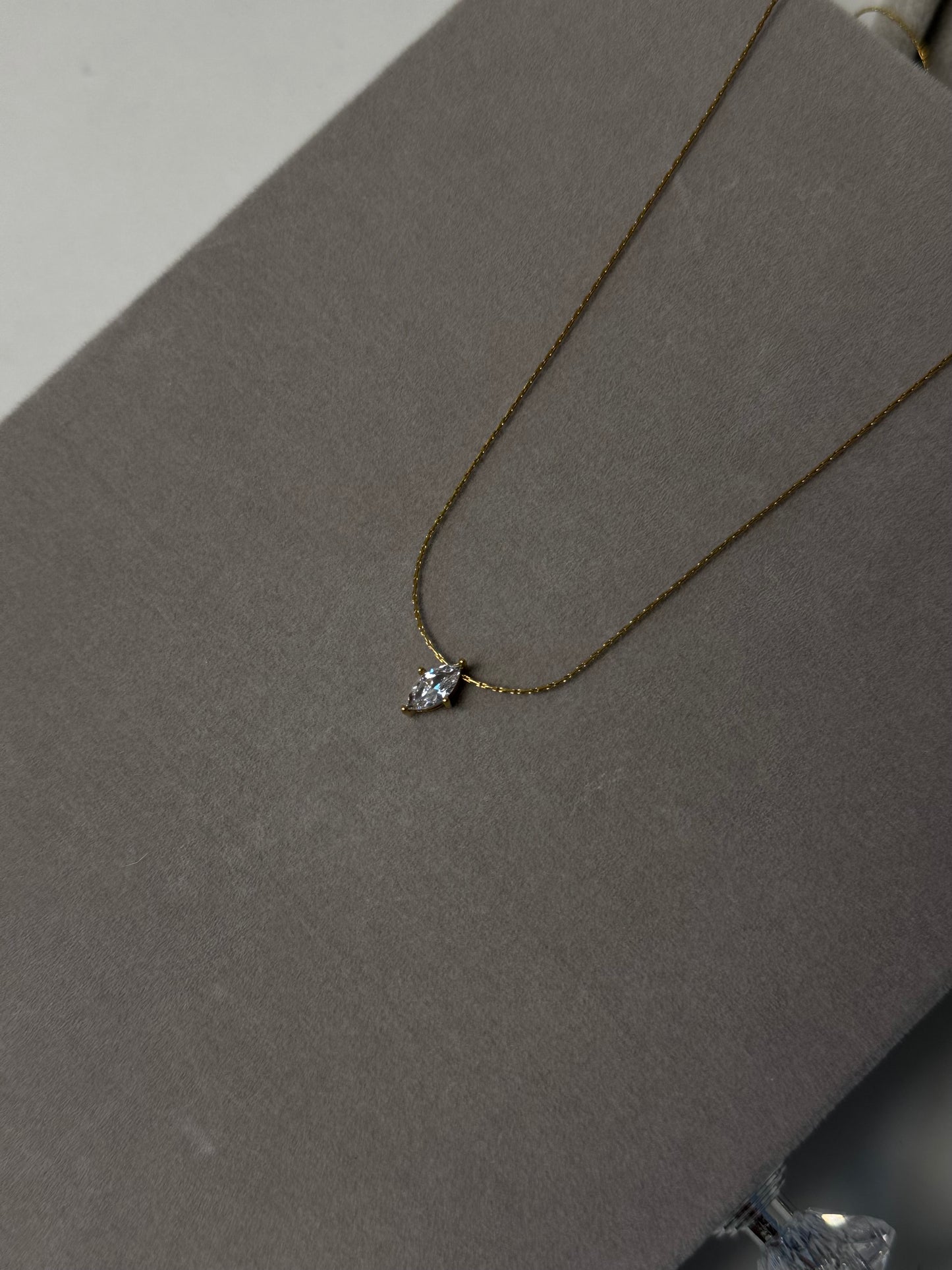 Dainty Solid Diamond Pendant