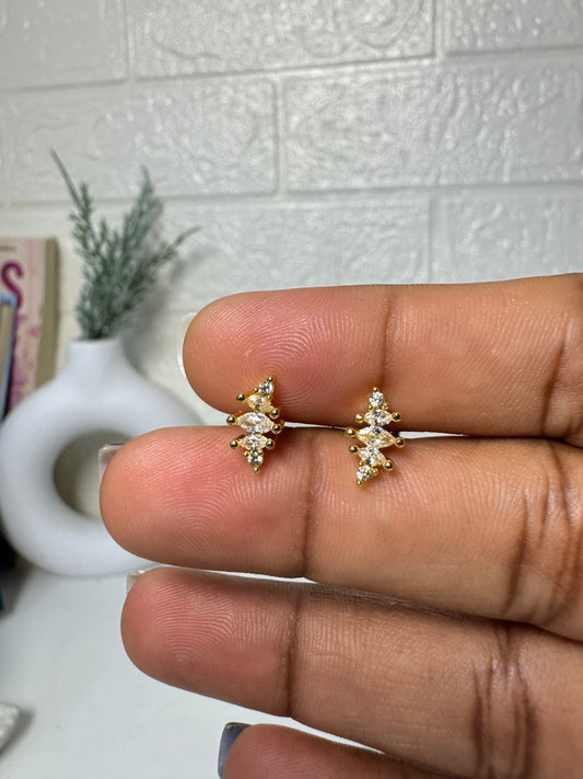 Parallel Five Stone_ Ball Back Stud_ 12