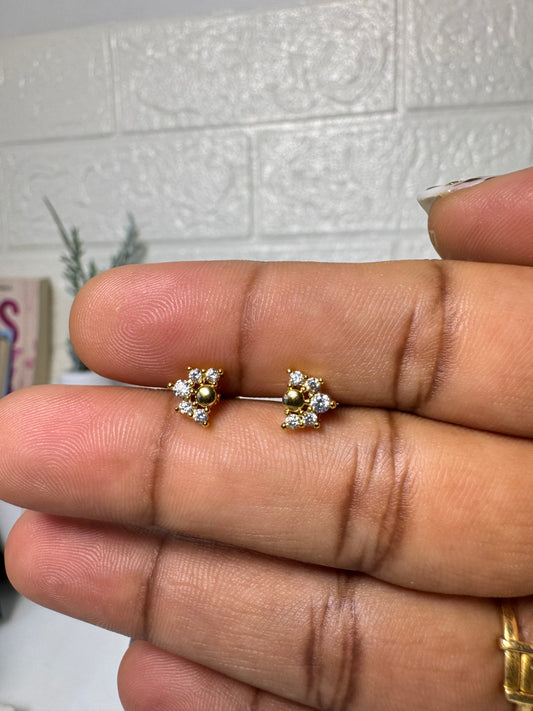 Half Flower _ Ball Back Stud 06