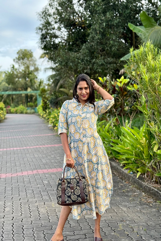 Amber Leaf Shirt Dress