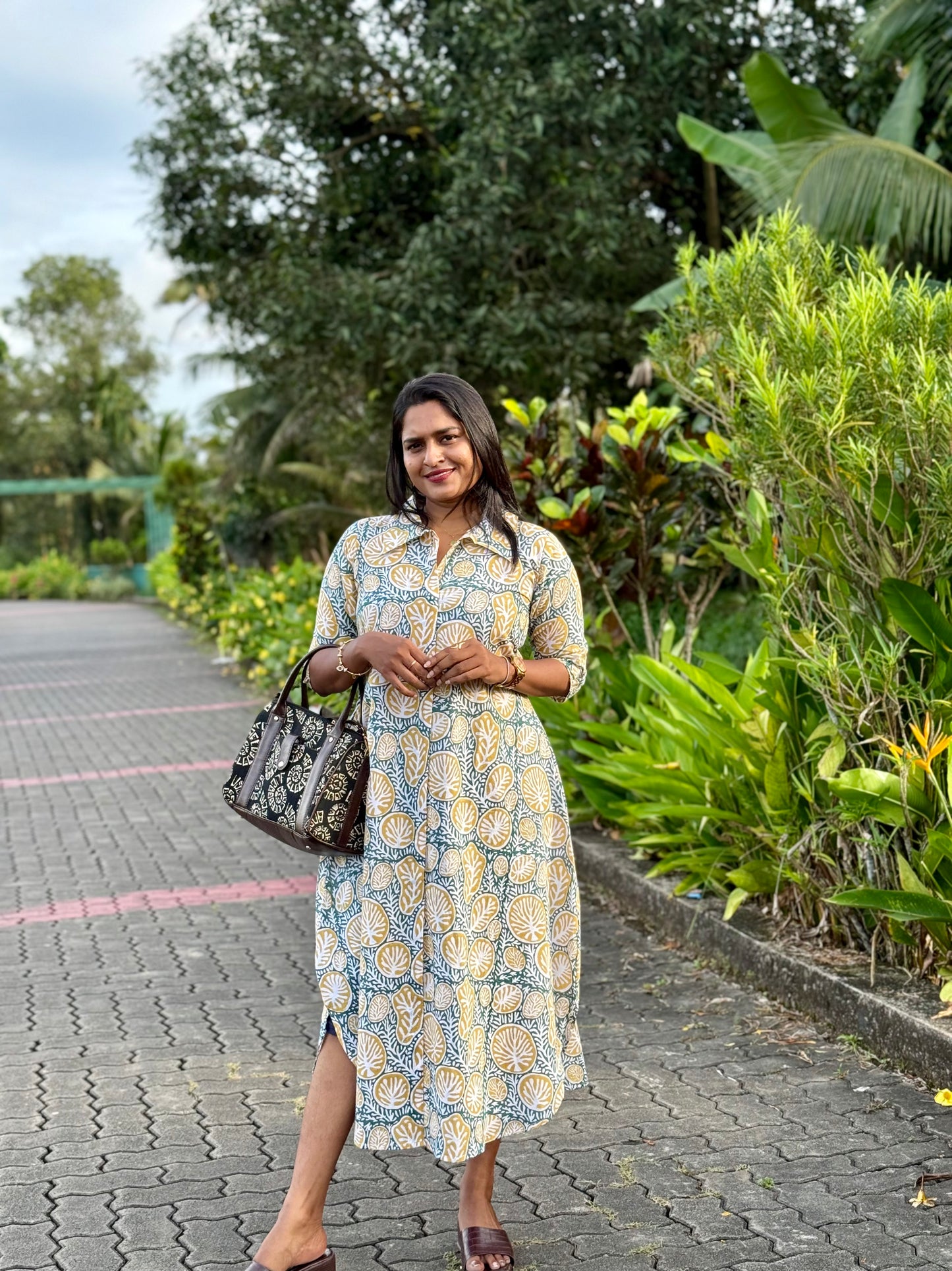 Amber Leaf Shirt Dress