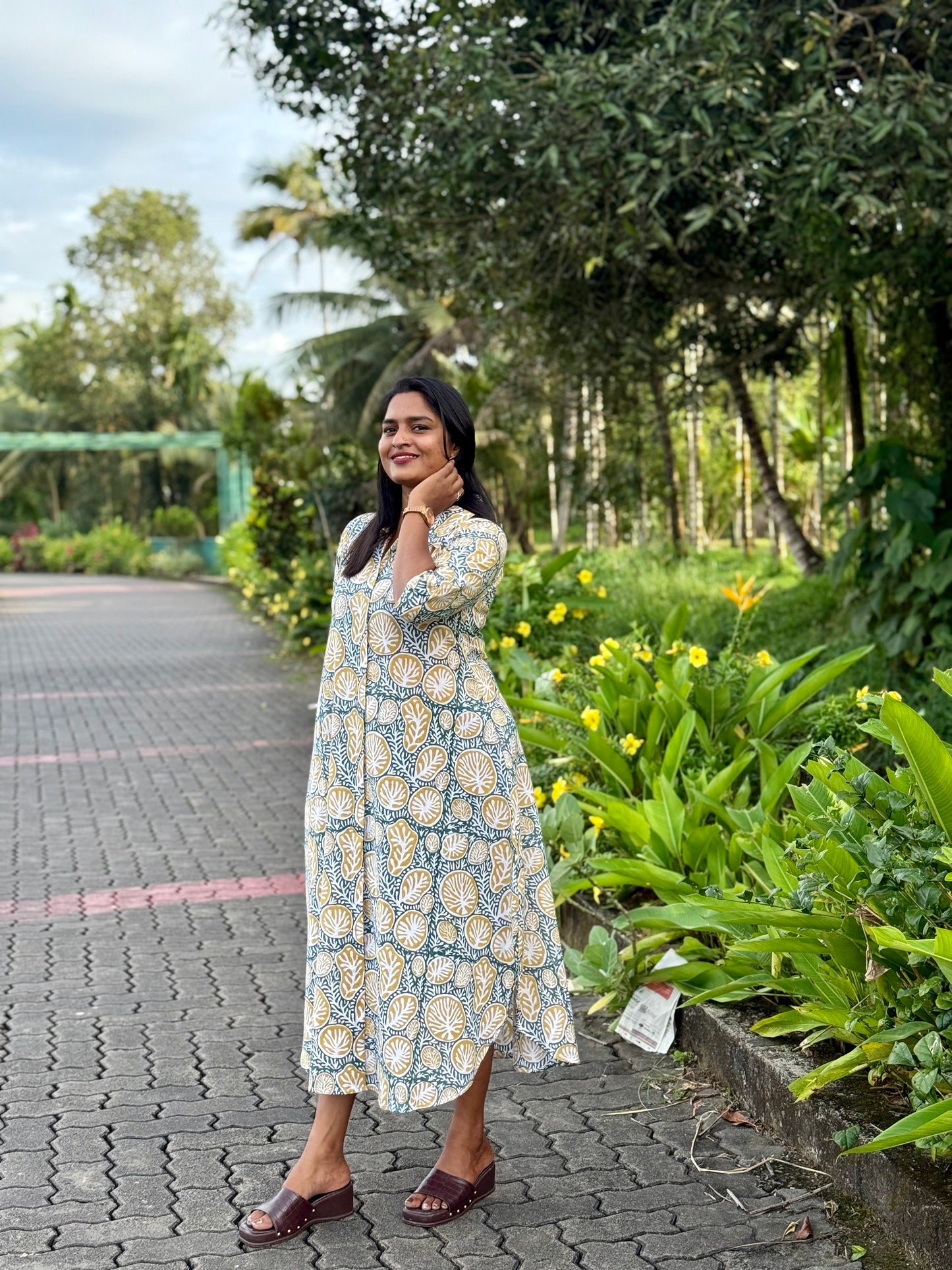 Amber Leaf Shirt Dress