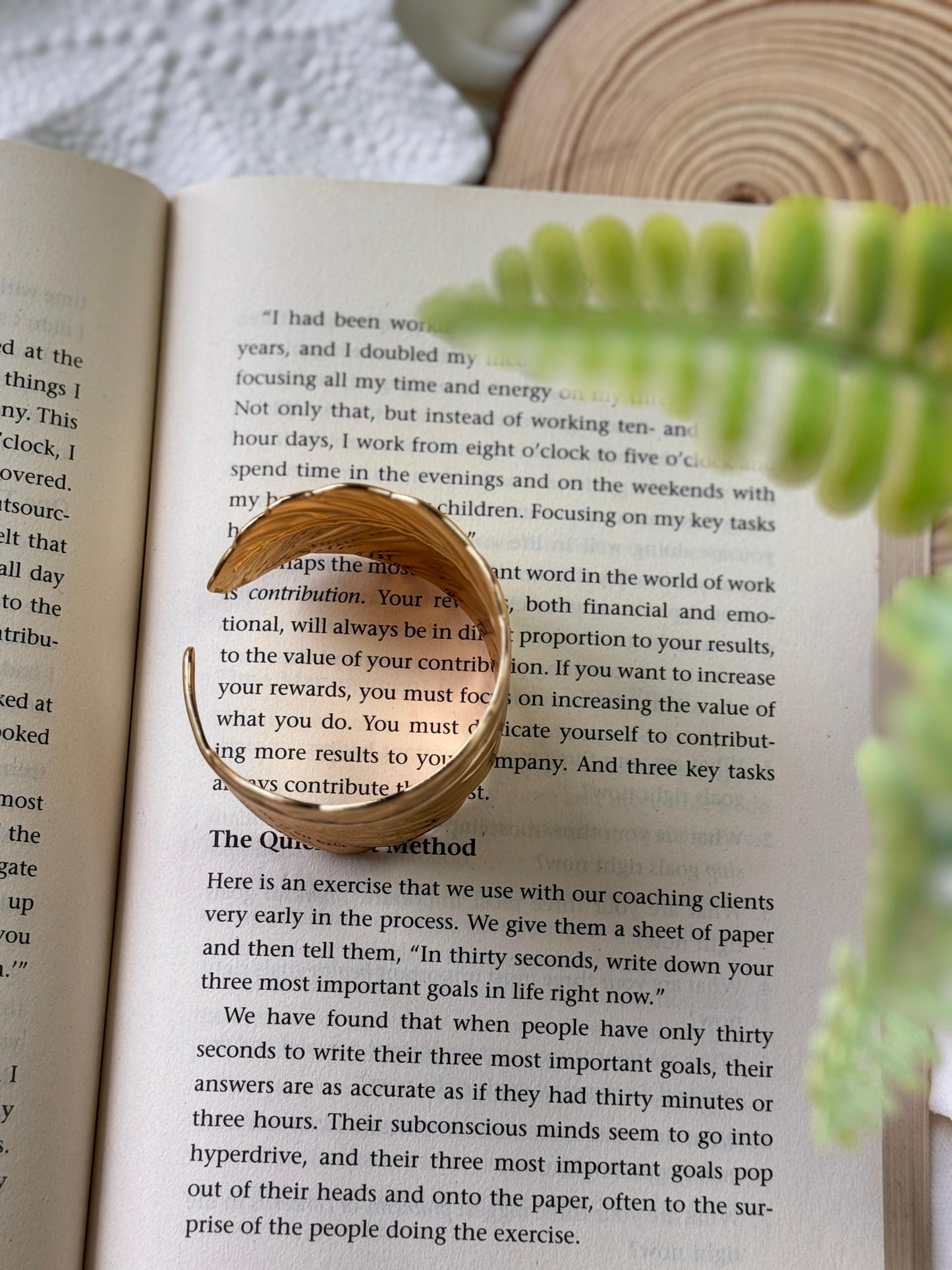 Single Leaf Statement Cuff Bangle