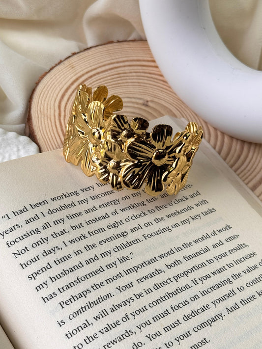 Floral Statement Cuff Bangle