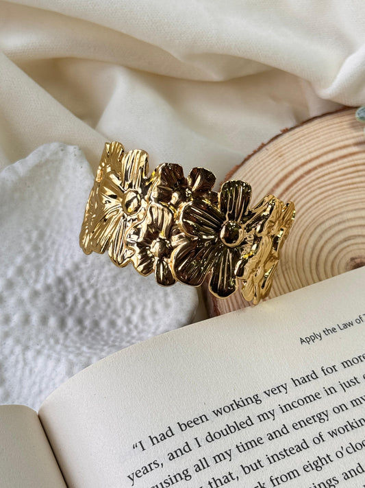 Floral Statement Cuff Bangle