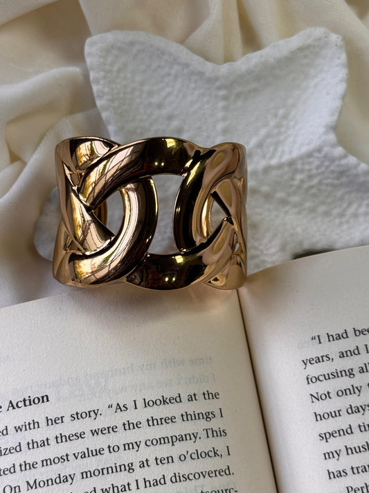 Interlock Statement Cuff Bangle