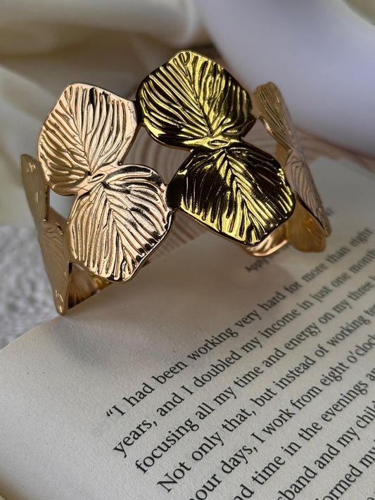 Leafy Statement Cuff Bangle
