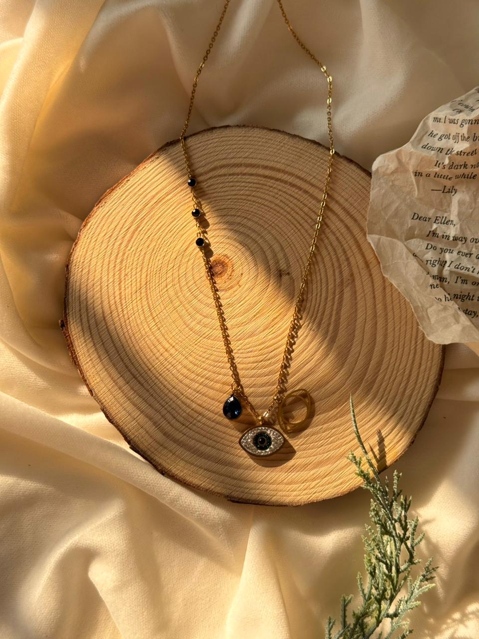 Swarovski Inspired Evil Eye Pendant Chain