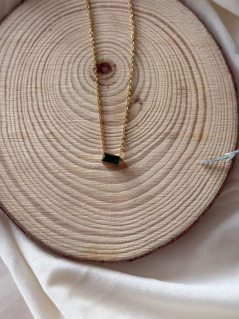 Dude Emerald Pendant Neck chain