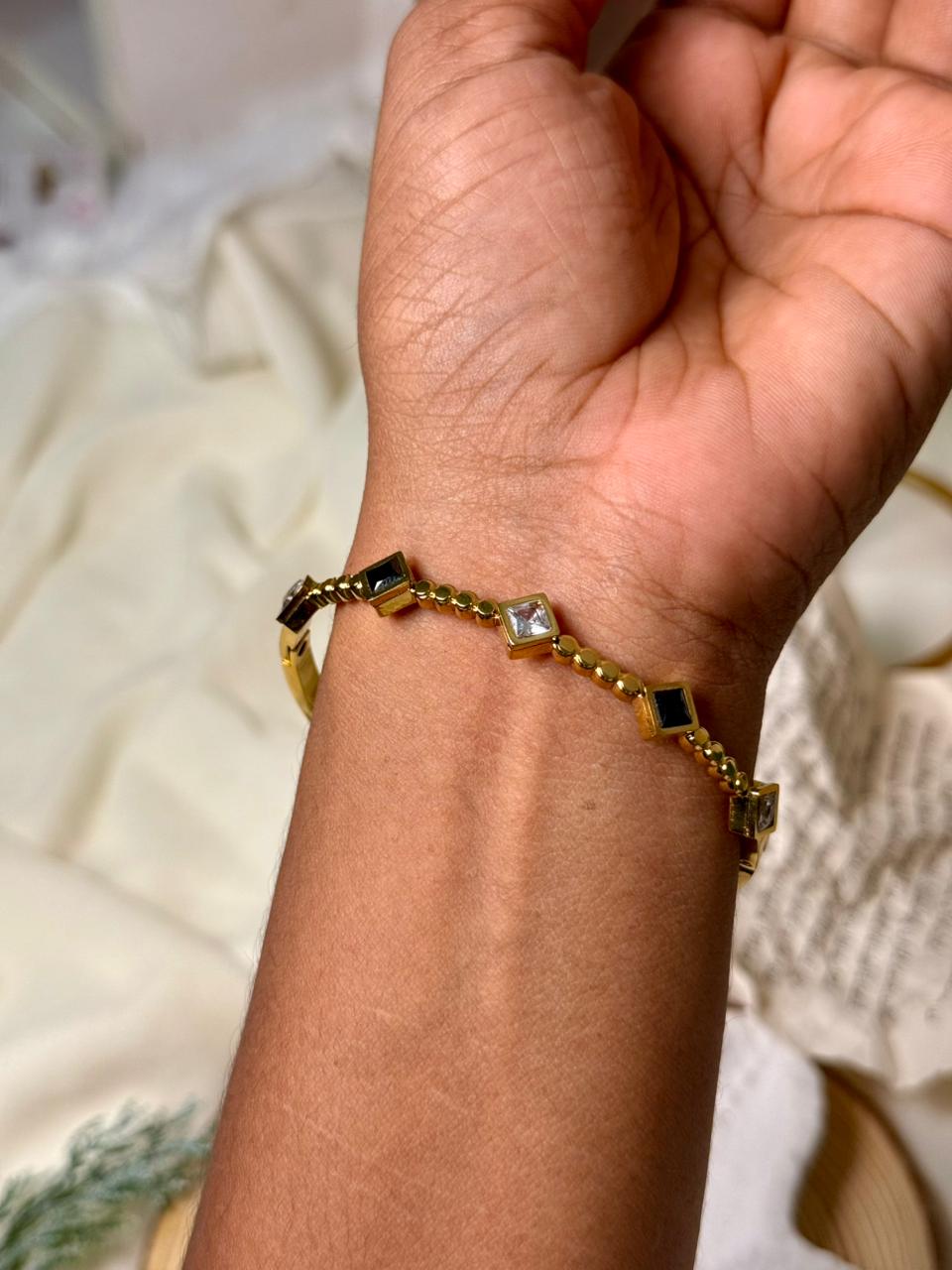 Squares In A Line - Black & White