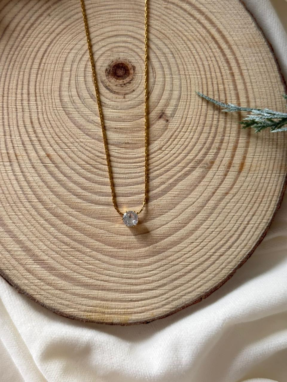 Invisible Dimond Pendant Chain