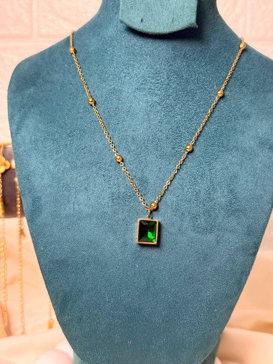 Emerald Beadline Necklace