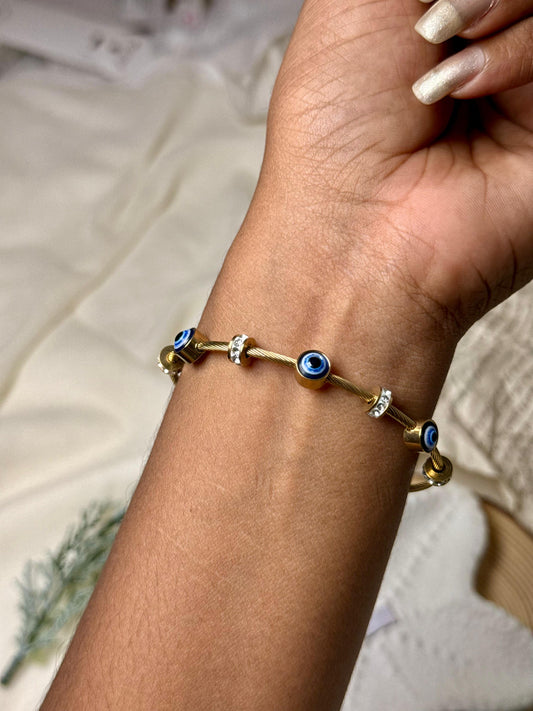 Evil Eye Magnetic Lock Bangle Bracelets